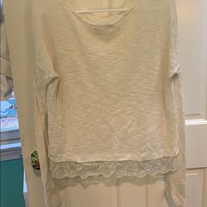 Hollister white sweater